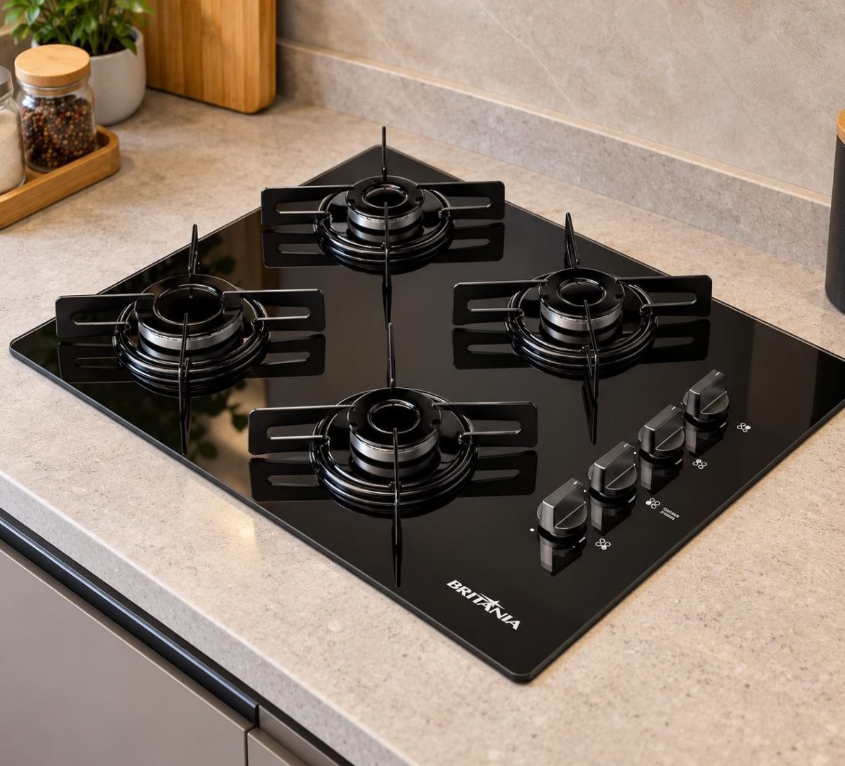 ♨️ Cooktop 4 Bocas A Gás Britânia Bivolt