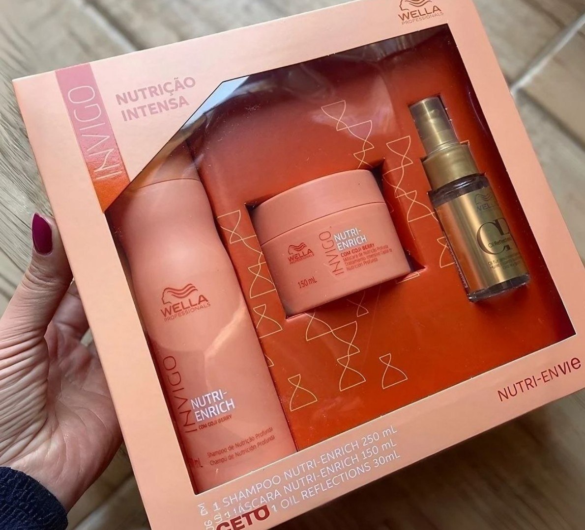✅ Kit Wella Professionals Invigo Nutri-enrich + Oil Reflection (Shampoo, Máscara e Óleo Capilar...