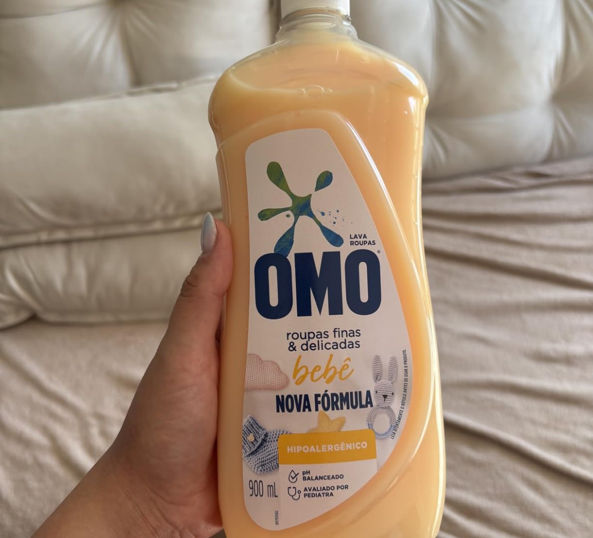 🫧 OMO Sabão Líquido Roupas Finas E Delicadas Bebê 900Ml