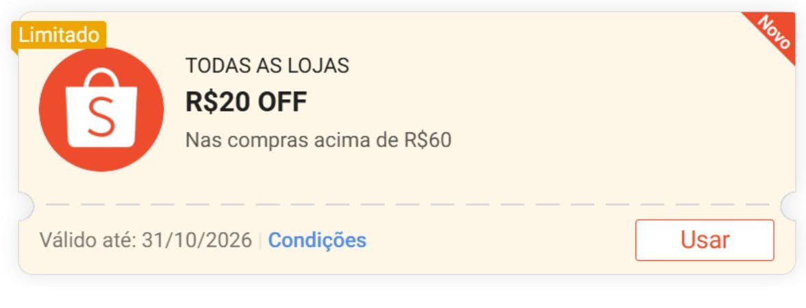 🚨 NOVO CUPOM SHOPEE 🚨