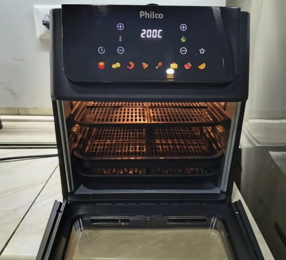 ♨️ Fritadeira Air Fryer Oven 11 Litros 1800w 8 Funções Philco - 127V