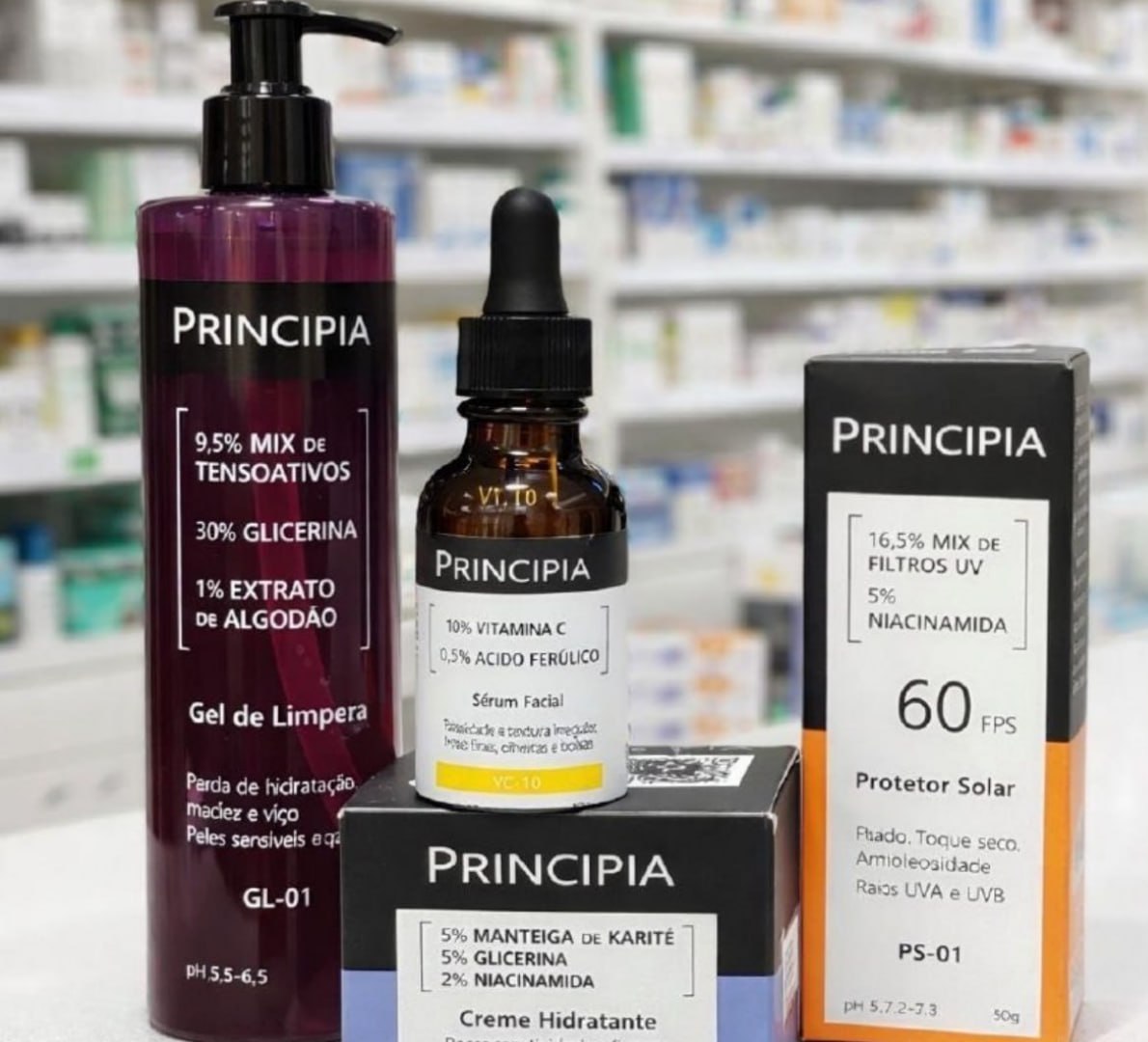 🧴 Principia Kit Essencial Gl-03 + Ch + Vc + Ps