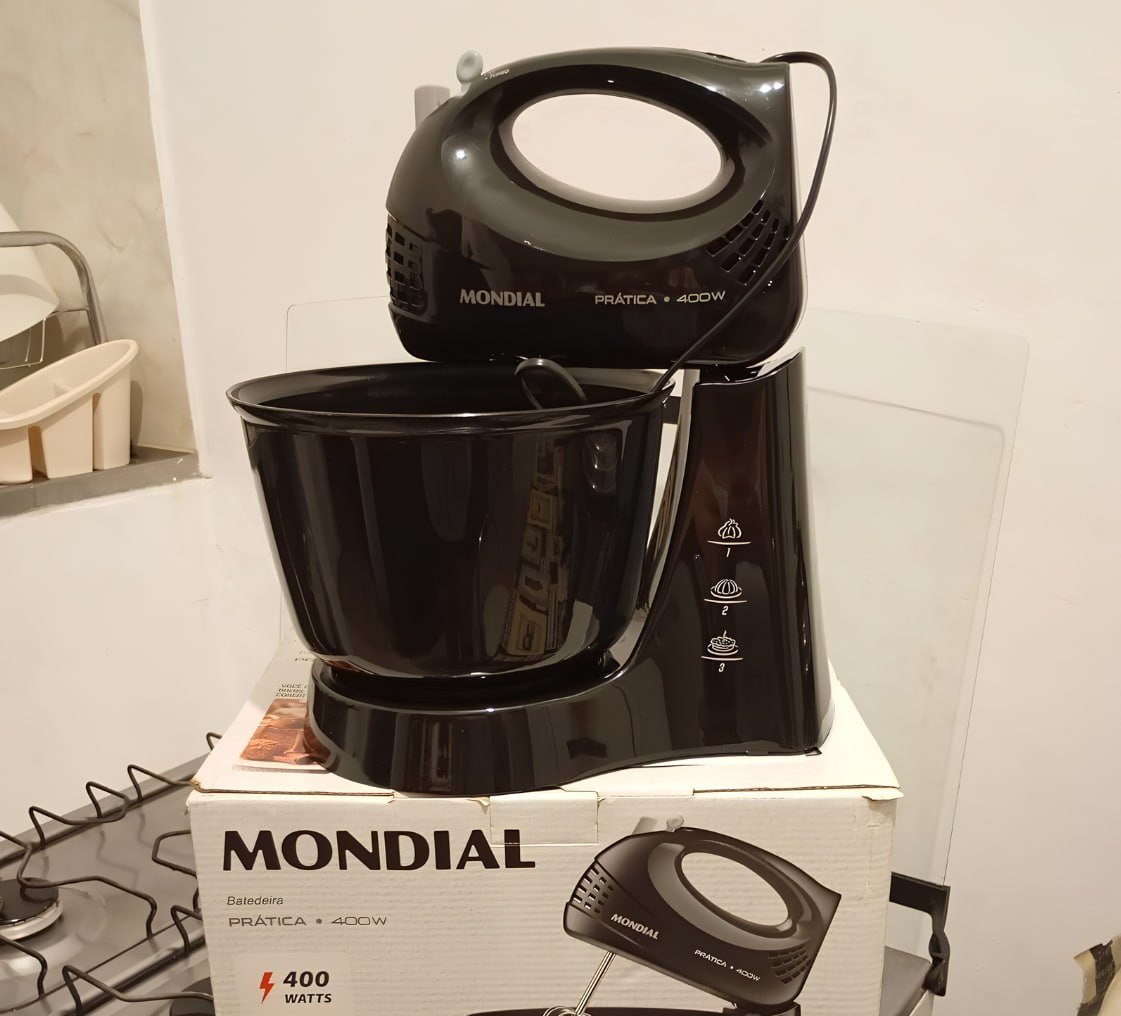 ✅ MONDIAL Batedeira Prática Preto 400W 110V