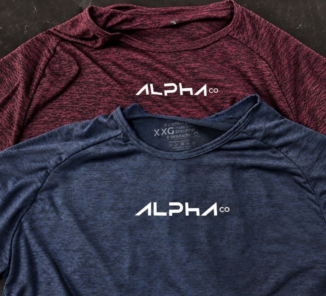 💪 Kit 5 Camisetas New Fluid Mescla Dry Alpha