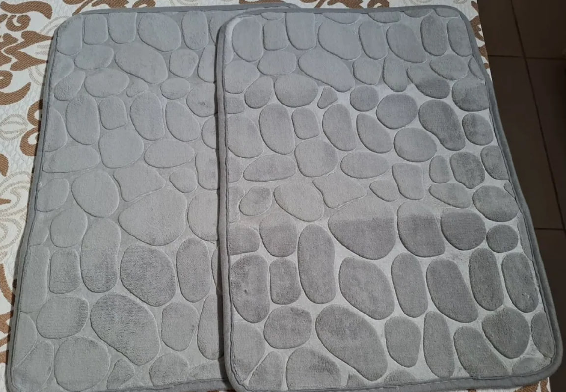 ✅ Kit 2 Tapete De Banheiro Antiderrapante 60x40cm