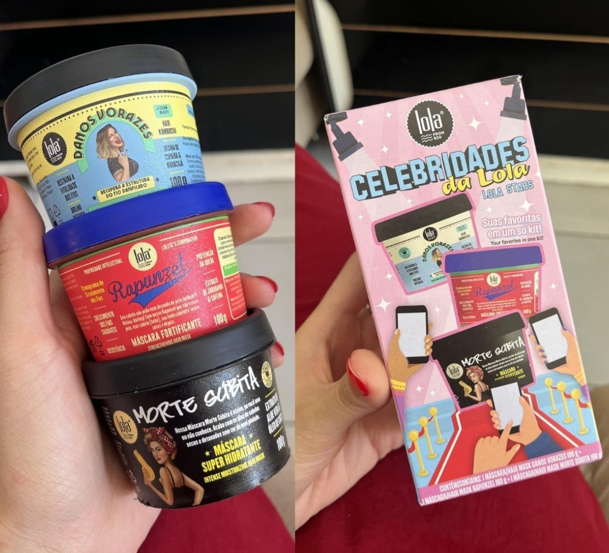 ✅ Kit Máscara Capilar Lola Star (Morte Subita+Danos Vorazes + Rapunzel)