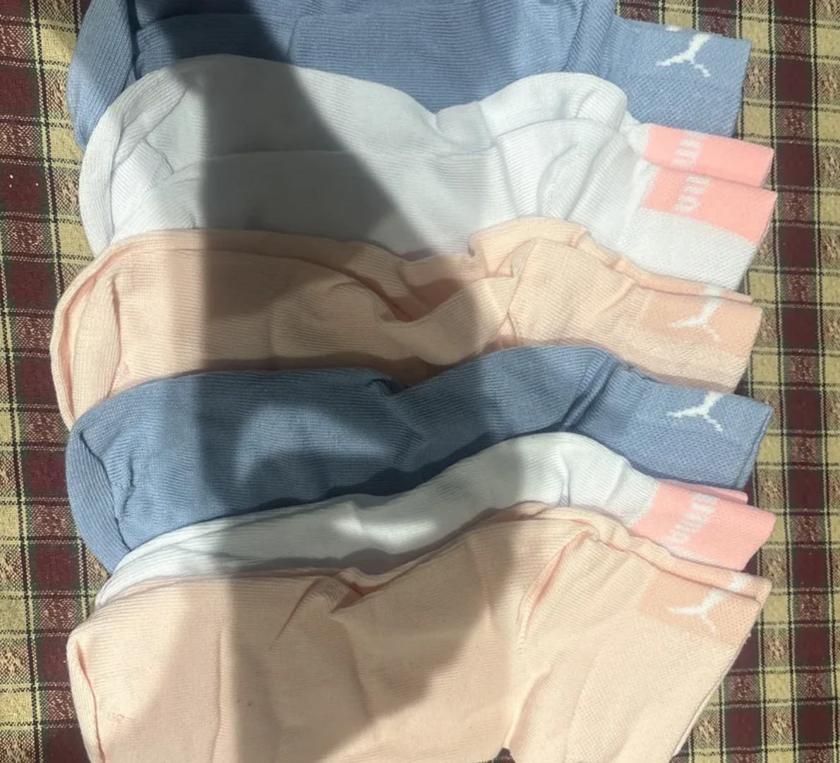 🧦 Kit 6 Pares Meia Puma Colors & Heart Cano Médio