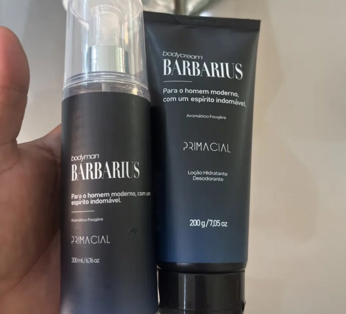 🧴 Kit Body Splash Barbarius + Hidratante Desodorante - Primacial
