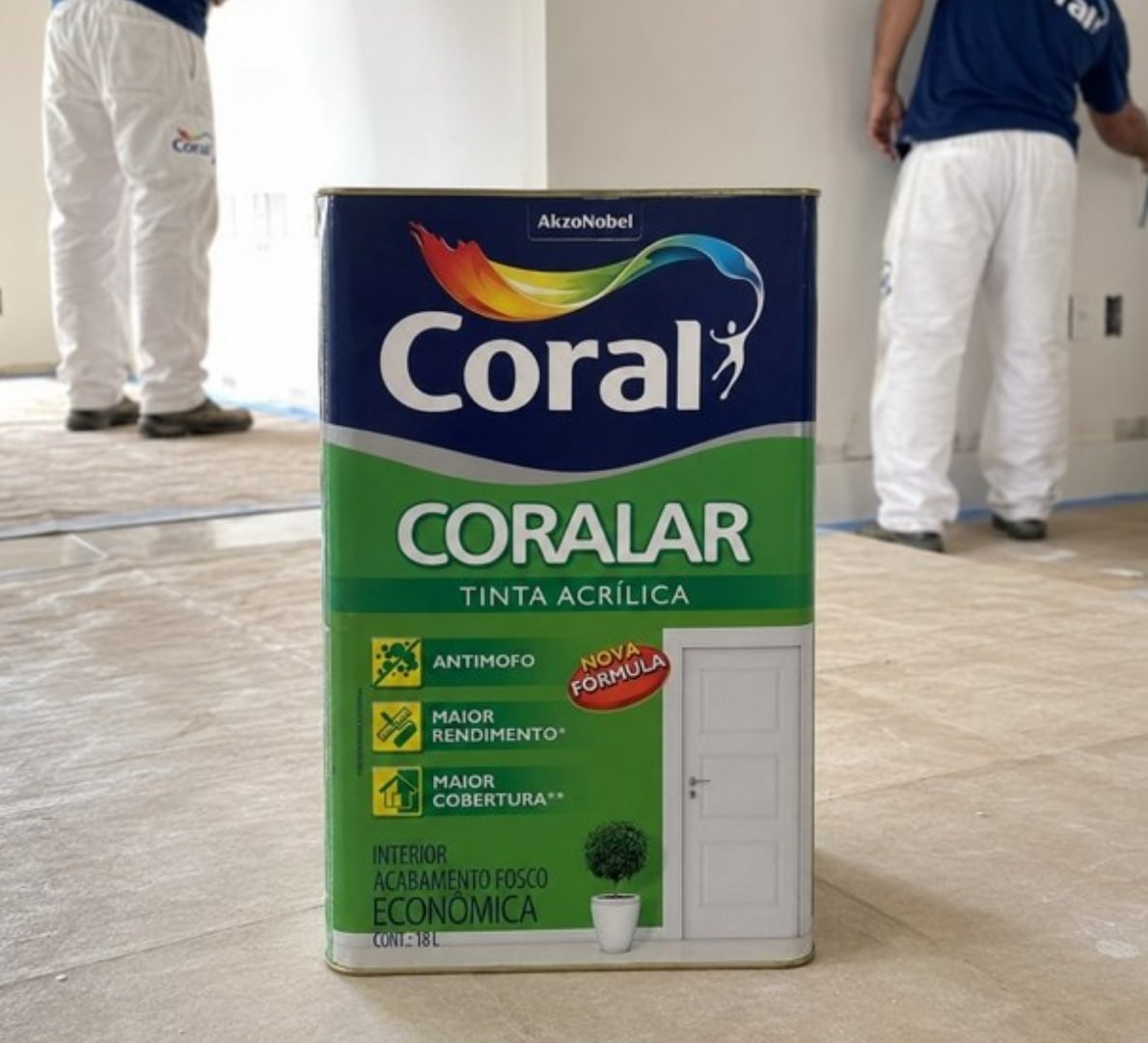 🎨 Látex Acrílica Tinta Coral Anti Mofo 18L Coralar Branco Fosco