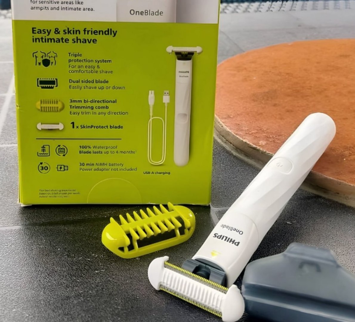 🪒 Aparador e Raspador Oneblade Intimate Philips