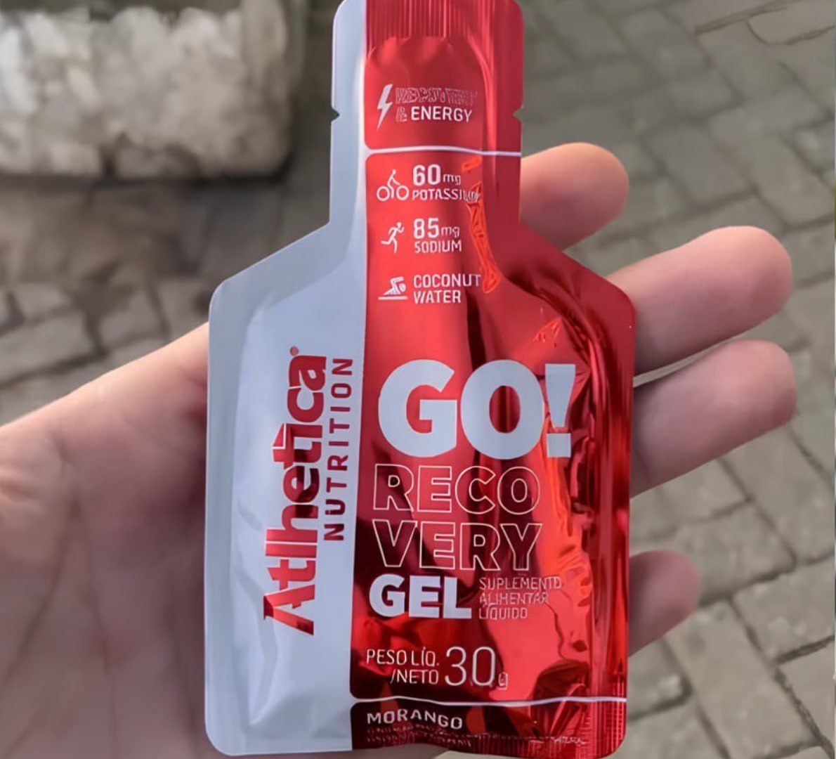 ⚡️ Atlhetica Nutrition Go Energy Gel (10 Sachês) - Sabor Morango