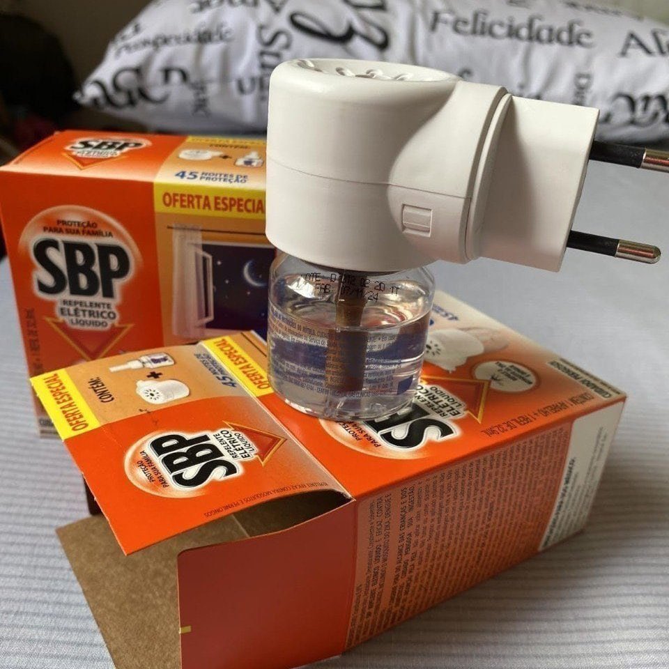 🦟🚫 Repelente Elétrico Líquido SBP 45 Noites Cheiro Suave Novo Aparelho + Refil