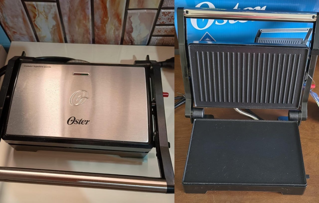 🥪 Mini Grill Oster Inox 2 em 1 1000w - 110v