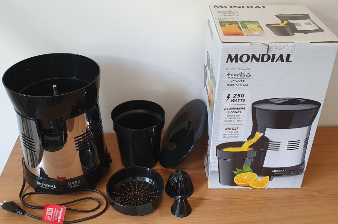 🍹 Extrator de Sucos Turbo Premium, Mondial, 250W, Bivolt