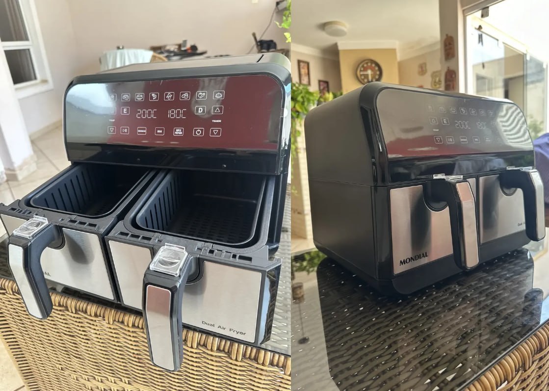 🍟 Fritadeira Air Fryer Dual Duplo Cesto 8L Mondial 2200W - 110v