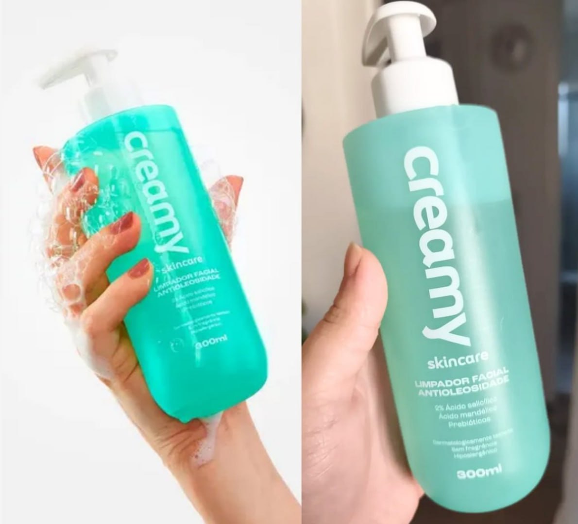 🧴 Limpador Facial Antioleosidade Creamy Skincare  300ml