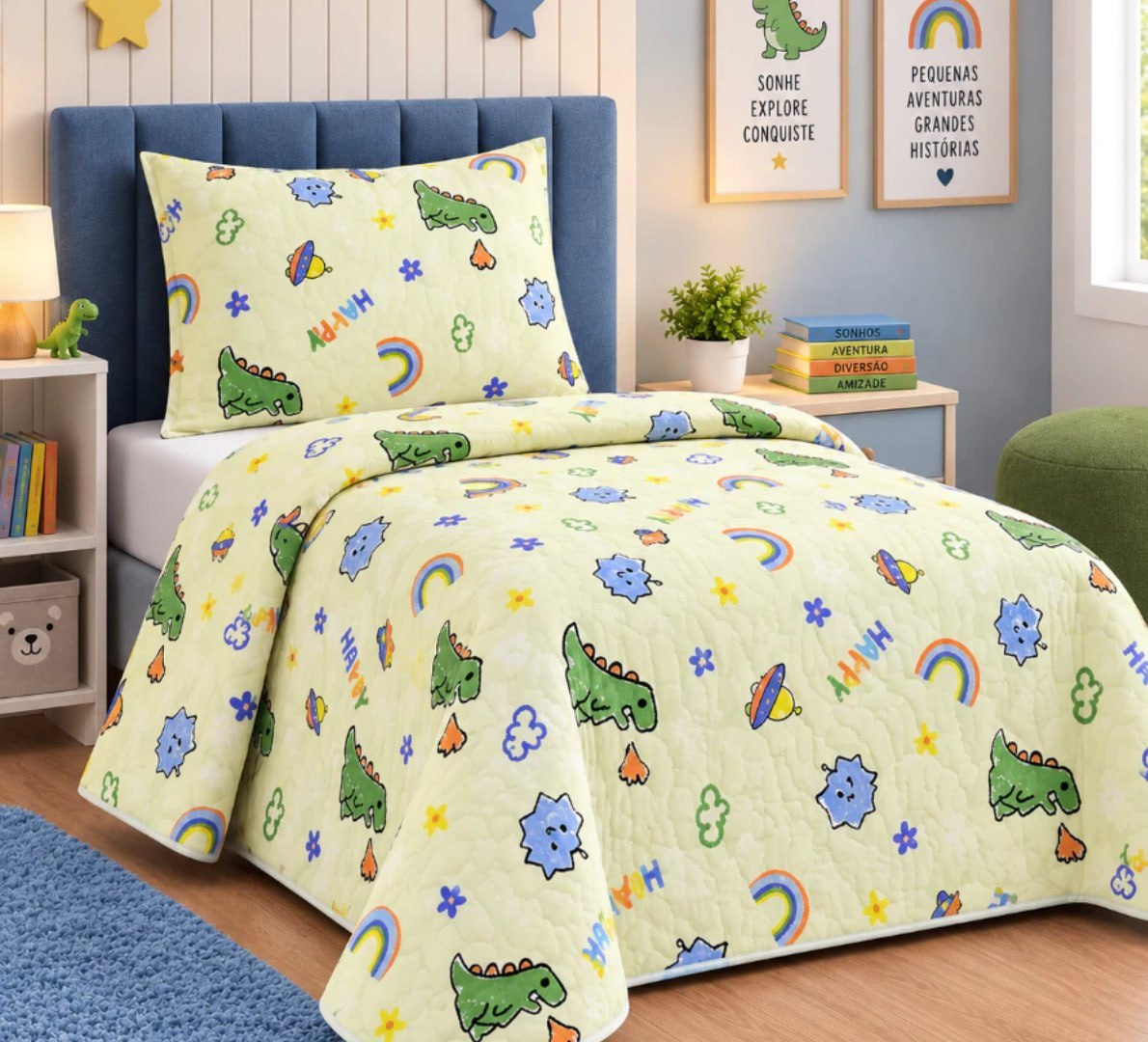 🛏 Colcha Cobre Leito Solteiro Matêlado Bouti Kids