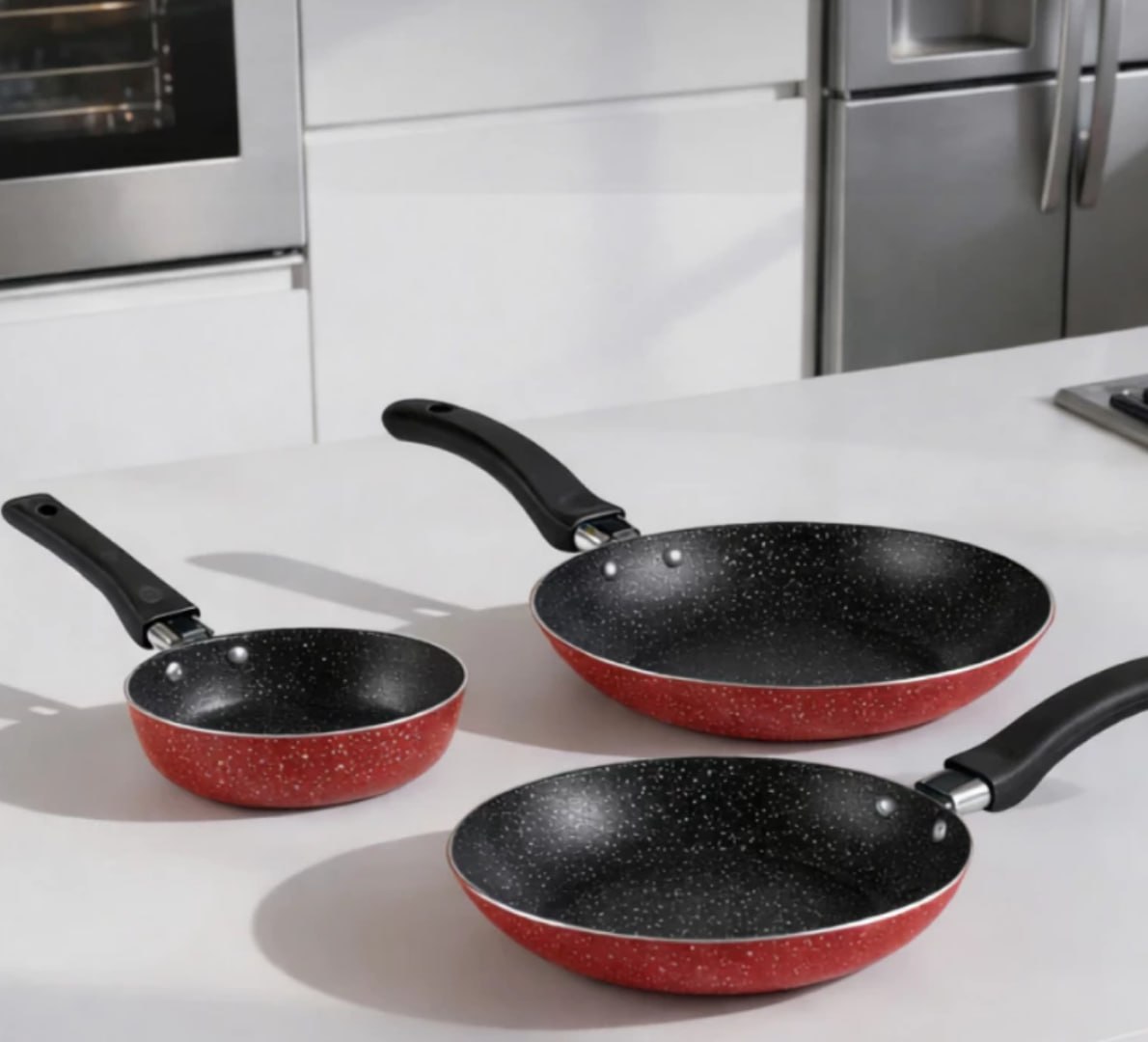 🍳 Jogo De Frigideiras Francesas 3 Peças 14 18 24Cm