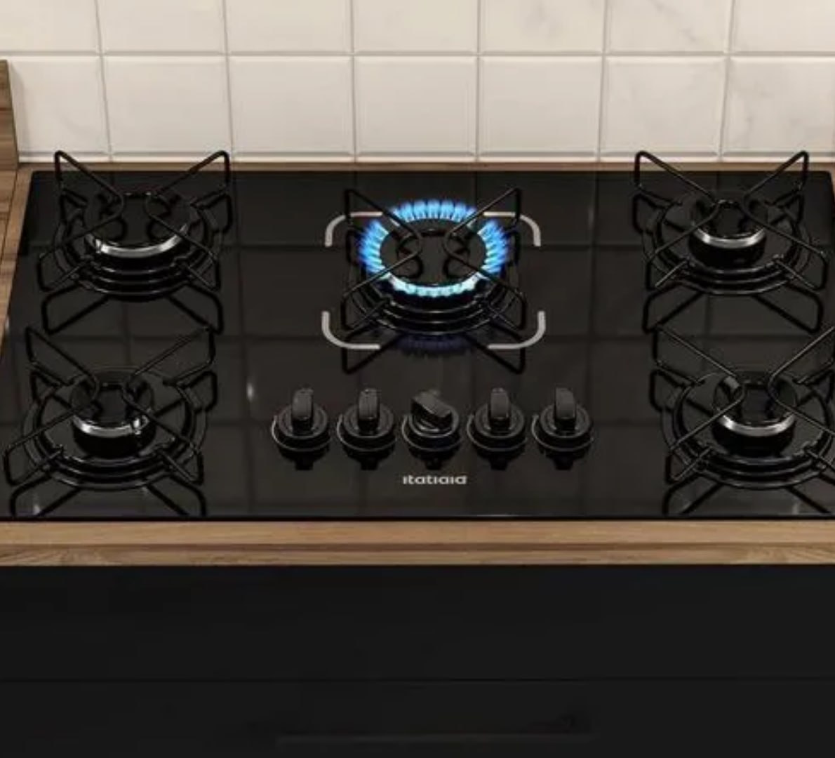 ♨️ Cooktop 5 Bocas A Gás Glp Itatiaia