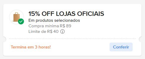 🚨 NOVO CUPOM ML EM LOJAS OFICIAIS