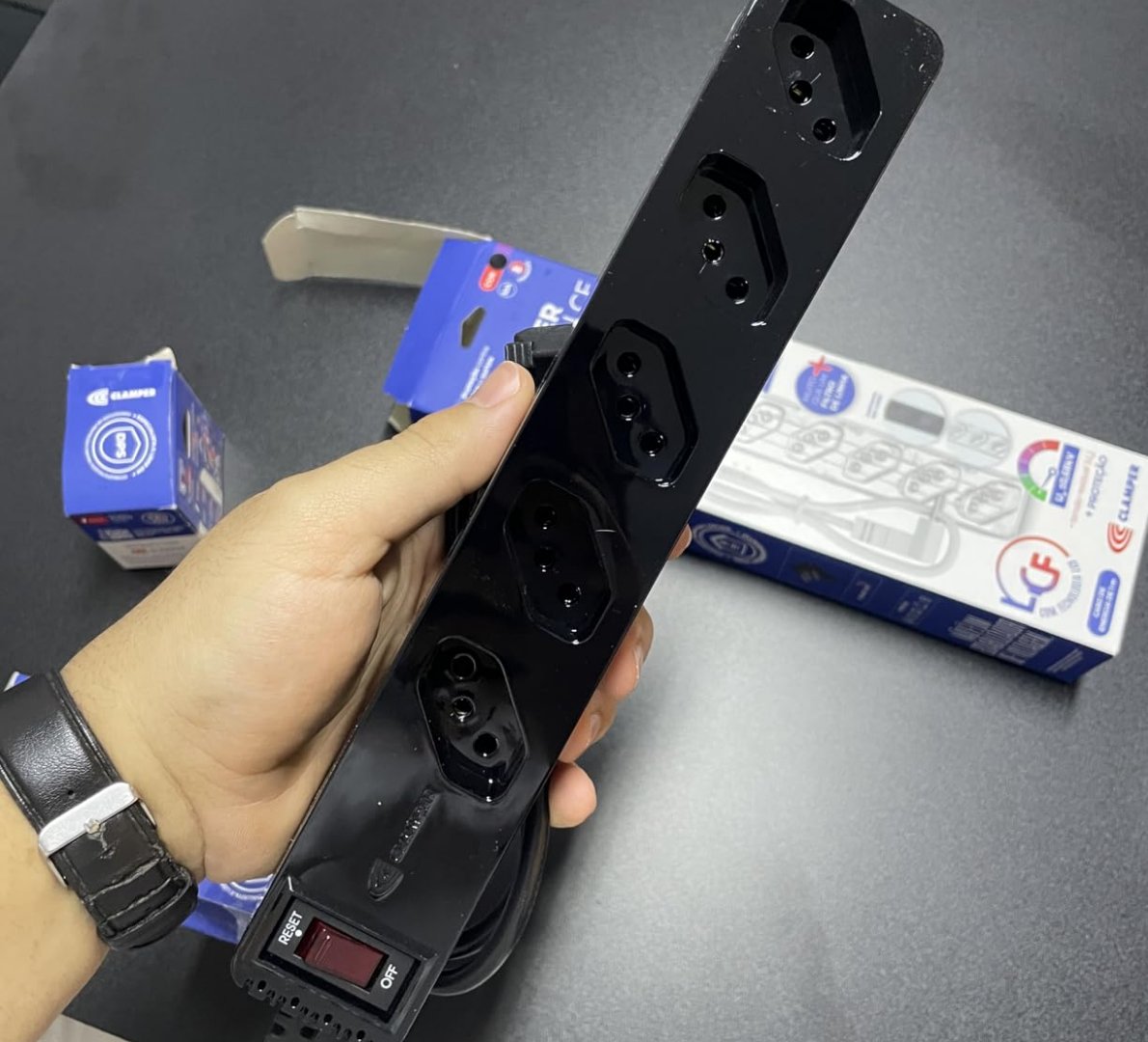 🔌 Filtro de Linha iCLAMPER com 5 Tomadas Bivolt