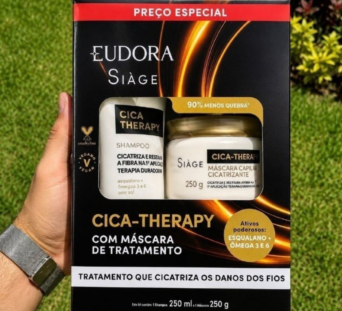 🧴 Kit Eudora Siage Cica-Therapy Shampoo 250ml + Máscara 250g