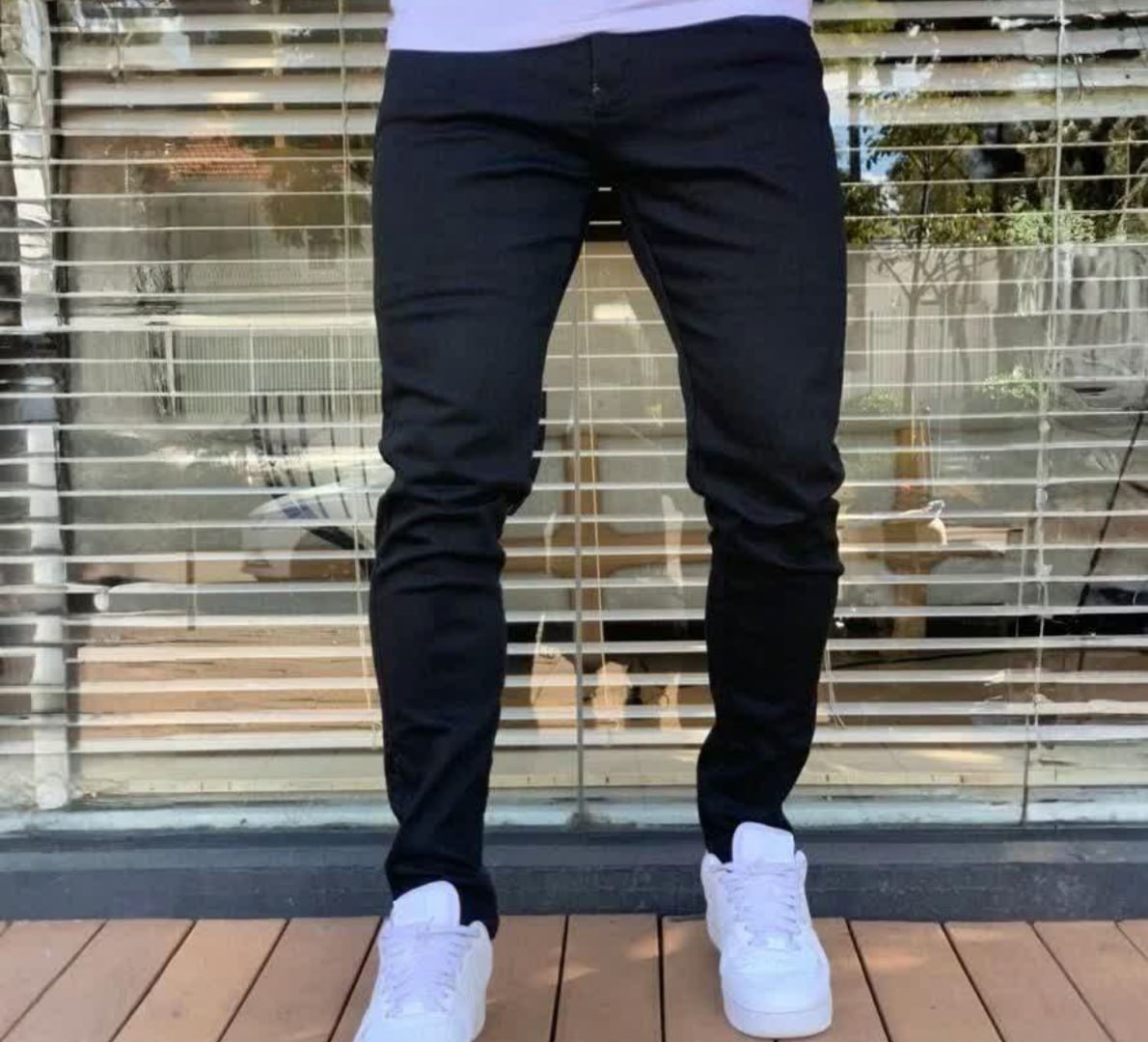 👖 Calça Skinny Jeans Com Elastano Lycra