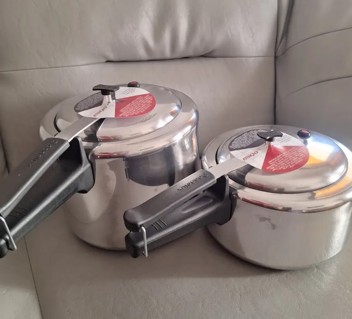 ✅ Kit 2 Panelas De Pressão 3,0 E 4,5 Lt Polida Panelux