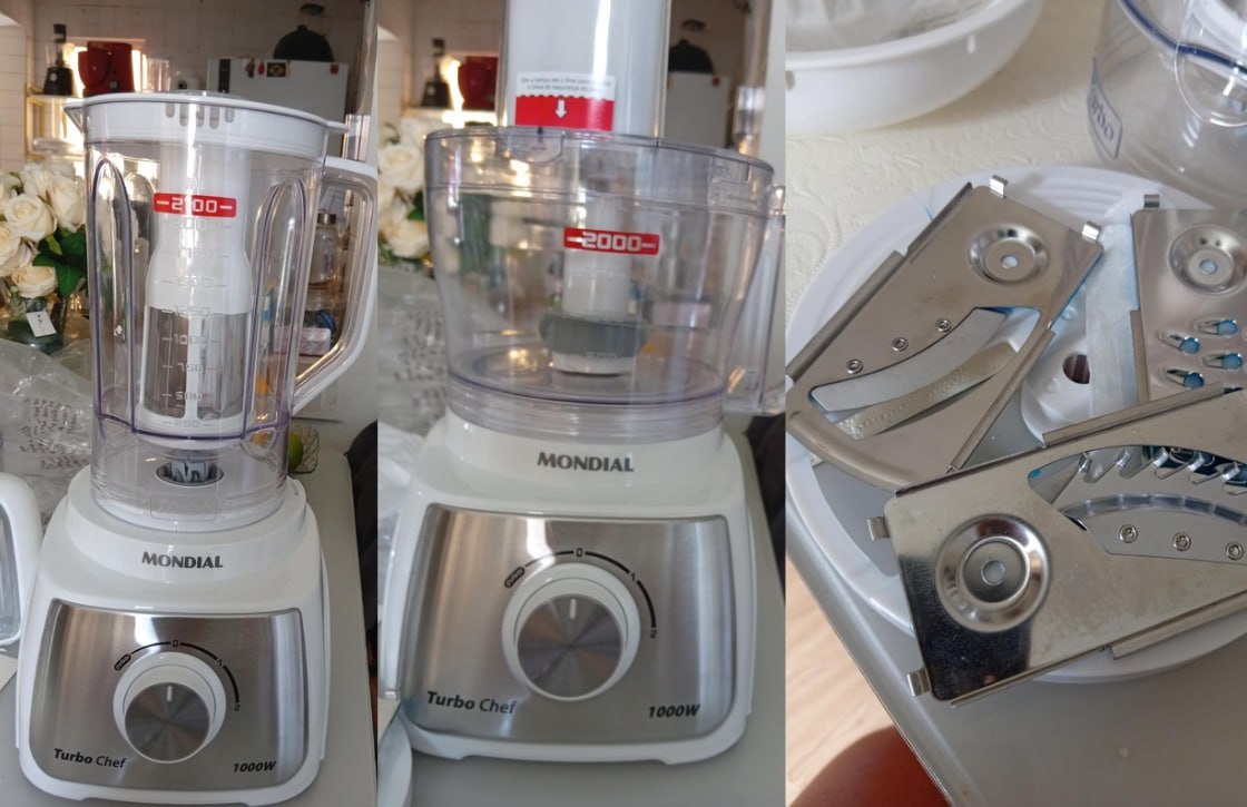 ✅ MONDIAL Multiprocessador Turbo Chef 7 em 1 1000W - 110V