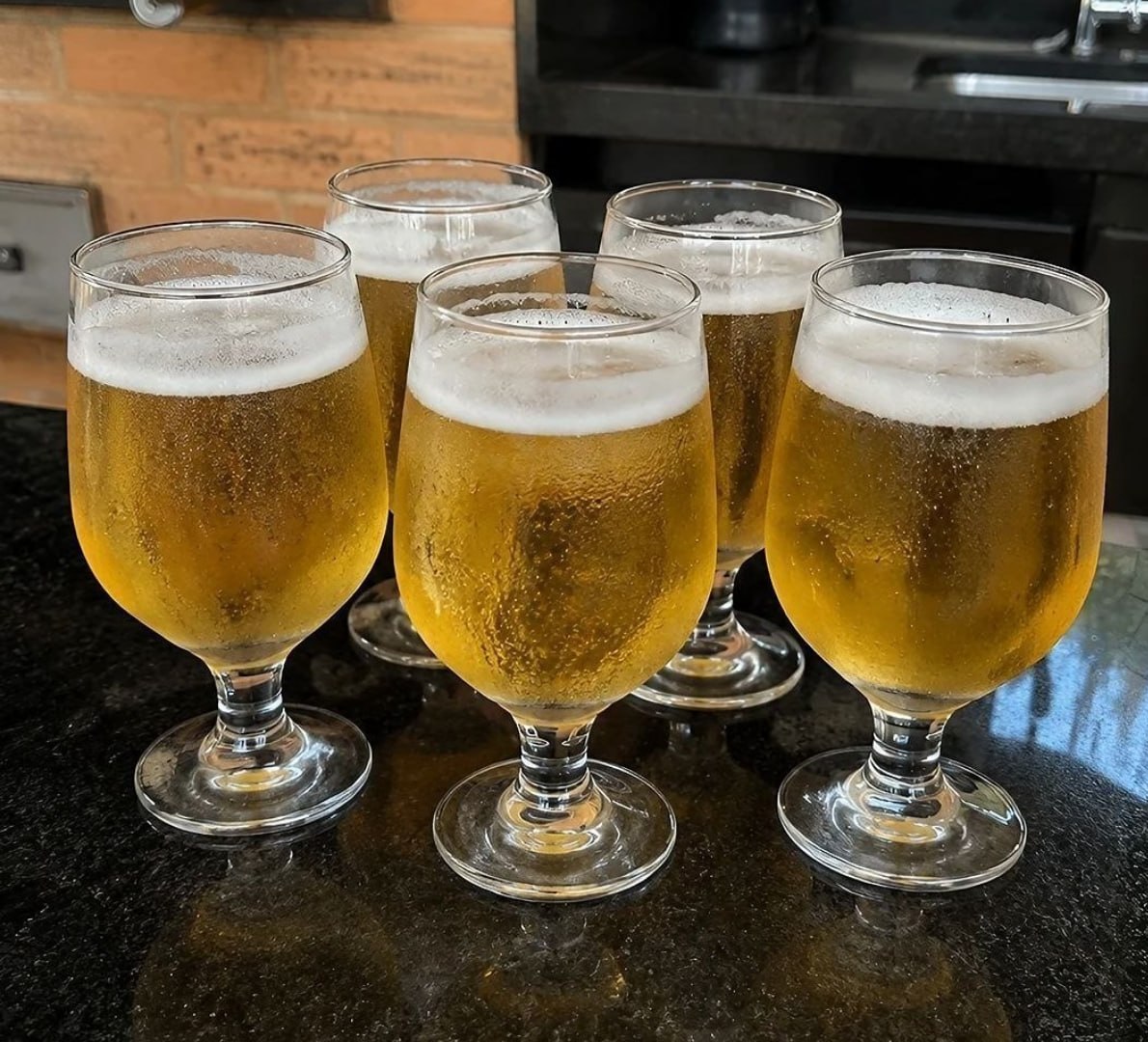 🥂 Jogo 6 Taças De Vidro Cristalino 400ml