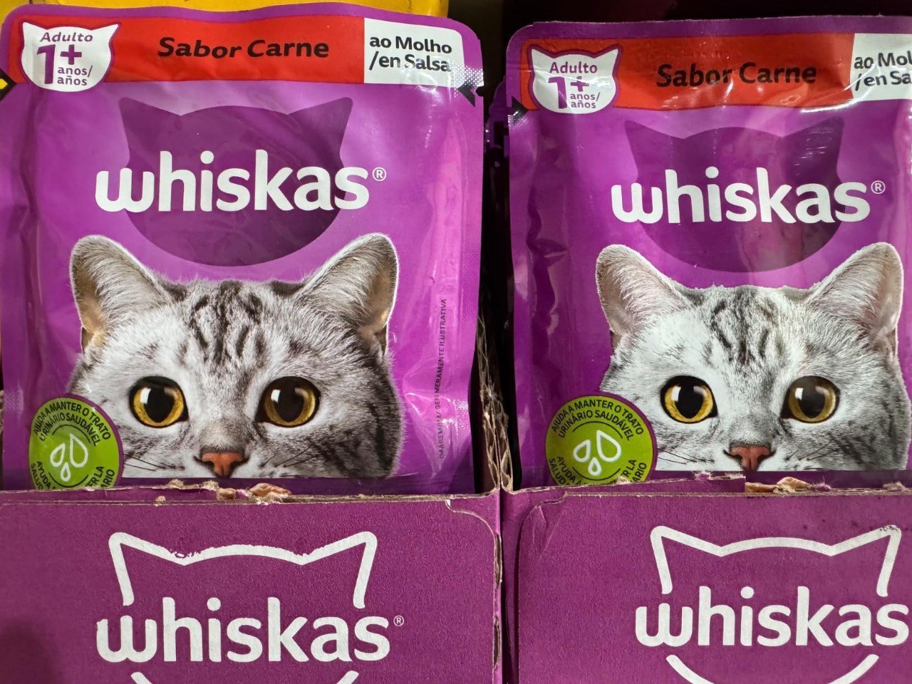 🐱 Ração Úmida Whiskas Sachê Carne ao Molho 85g - 20 un