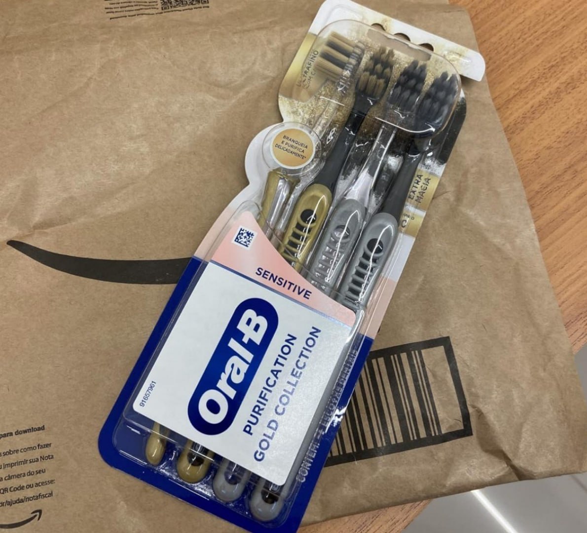 🪥 Oral-B Escova de Dente Sensitive Purification Gold 4 Un