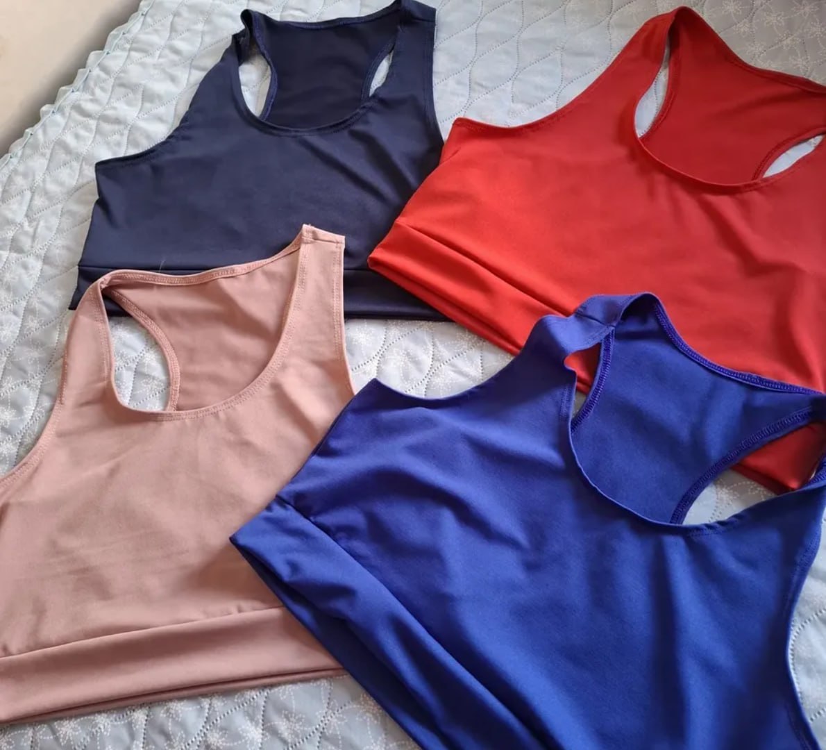 ✅ Kit 5 Top Plus Size Fitness Treino Suplex