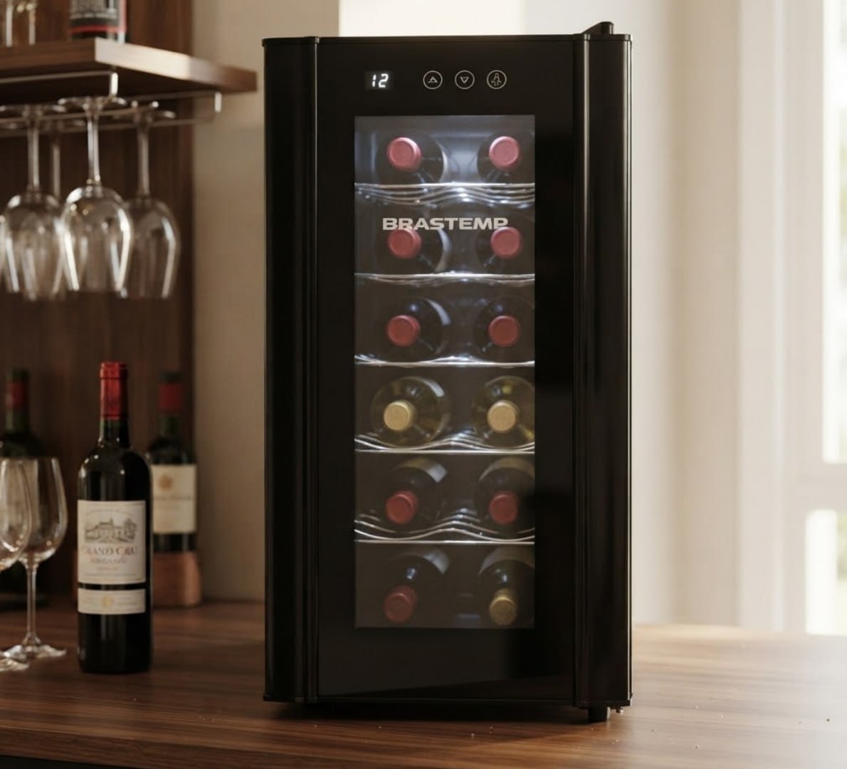 🍷 Adega De Vinhos Brastemp Para 12 Garrafas Com Painel Touch