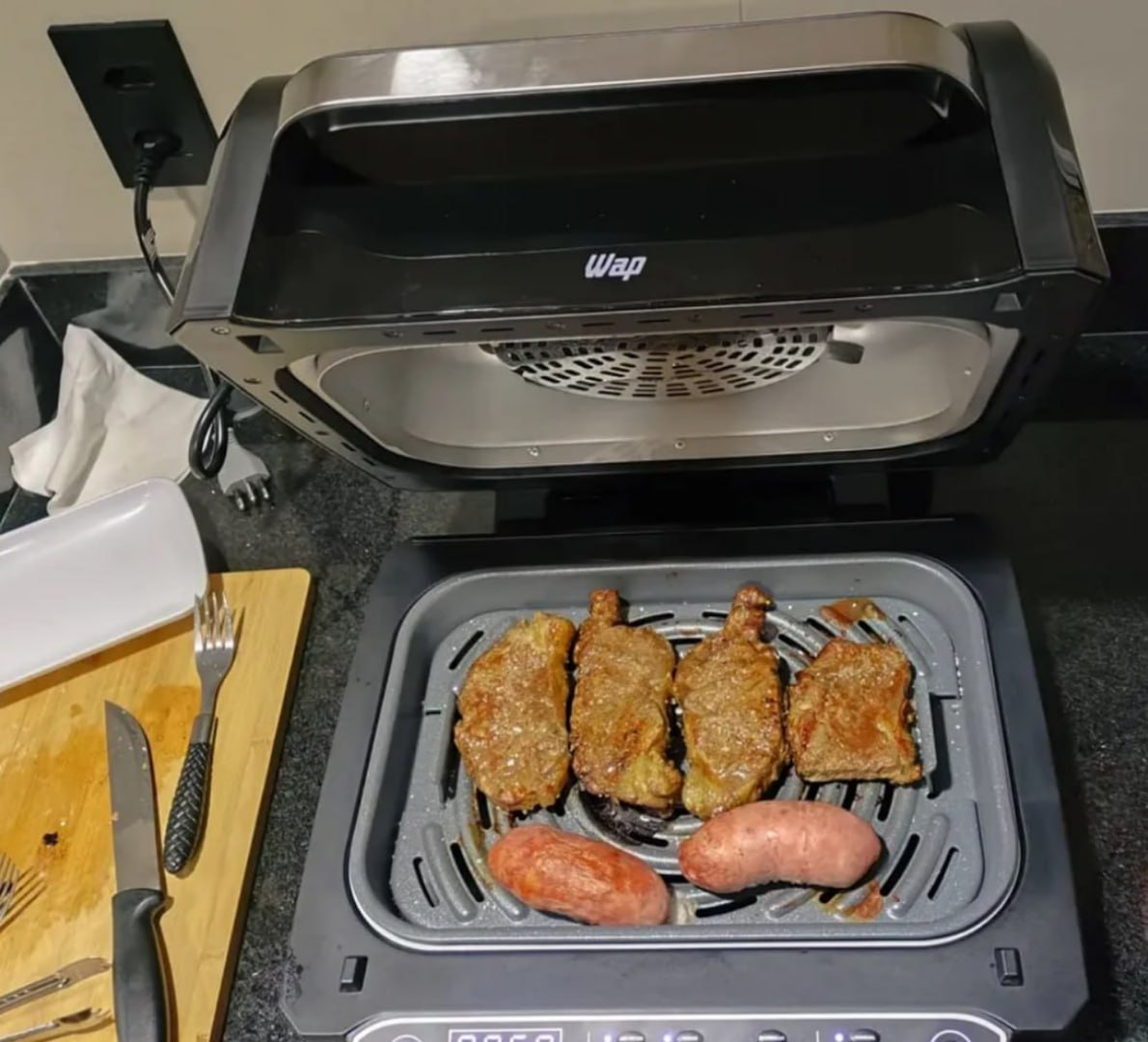 ♨️ Fritadeira Elétrica Air Fryer 8 Em 1 WAP Barbecue 127V