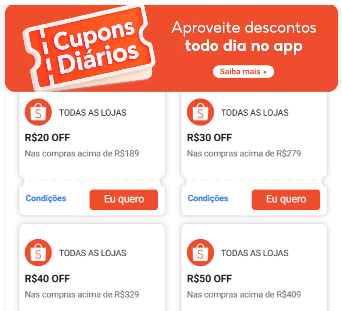 🚨 CUPONS SHOPEE RENOVADOS 🚨