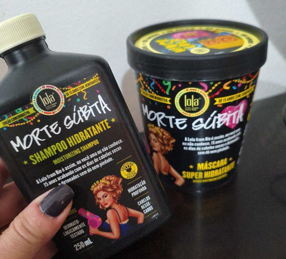 ✅ Kit Morte Súbita - Shampoo 250ml e Máscara 450g Lola From Rio