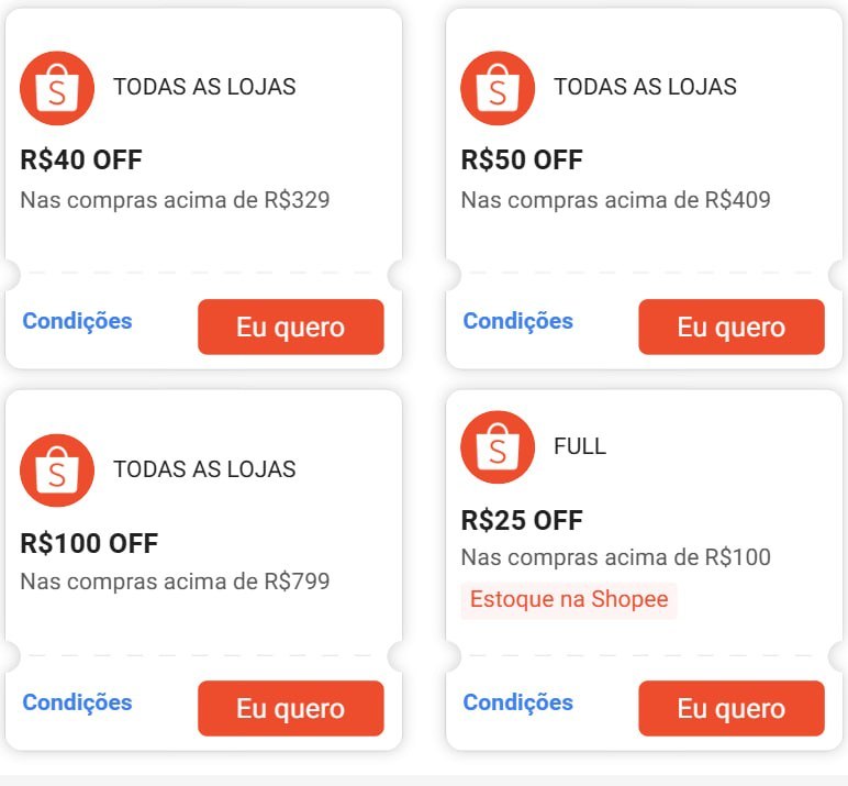 🚨 SHOPEEE RENOVOU AS CARTINHA