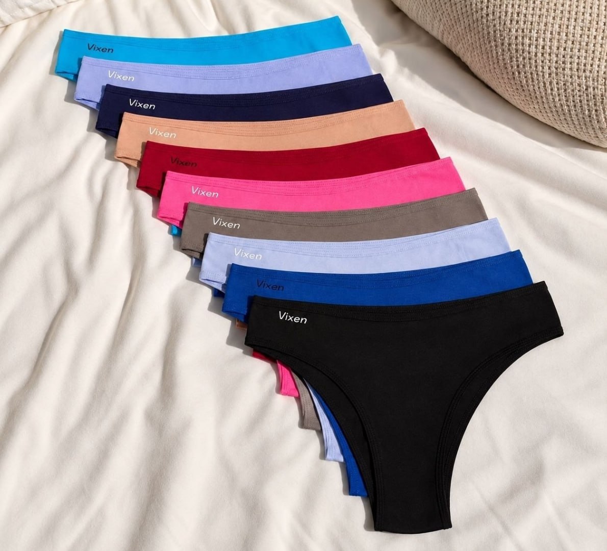 ✅ Kit 10 Calcinha Feminina De Algodão Tanga