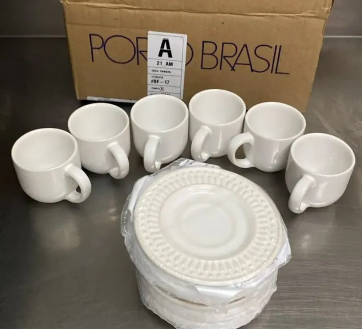 ☕️ Jogo de Café Porto Brasil Cerâmica 12 Peças 72ml