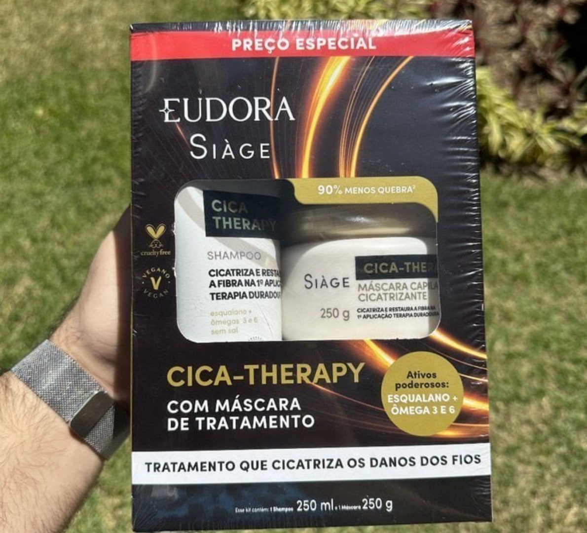 🧴 Kit Eudora Siàge Cica-therapy (Shampoo e Máscara)