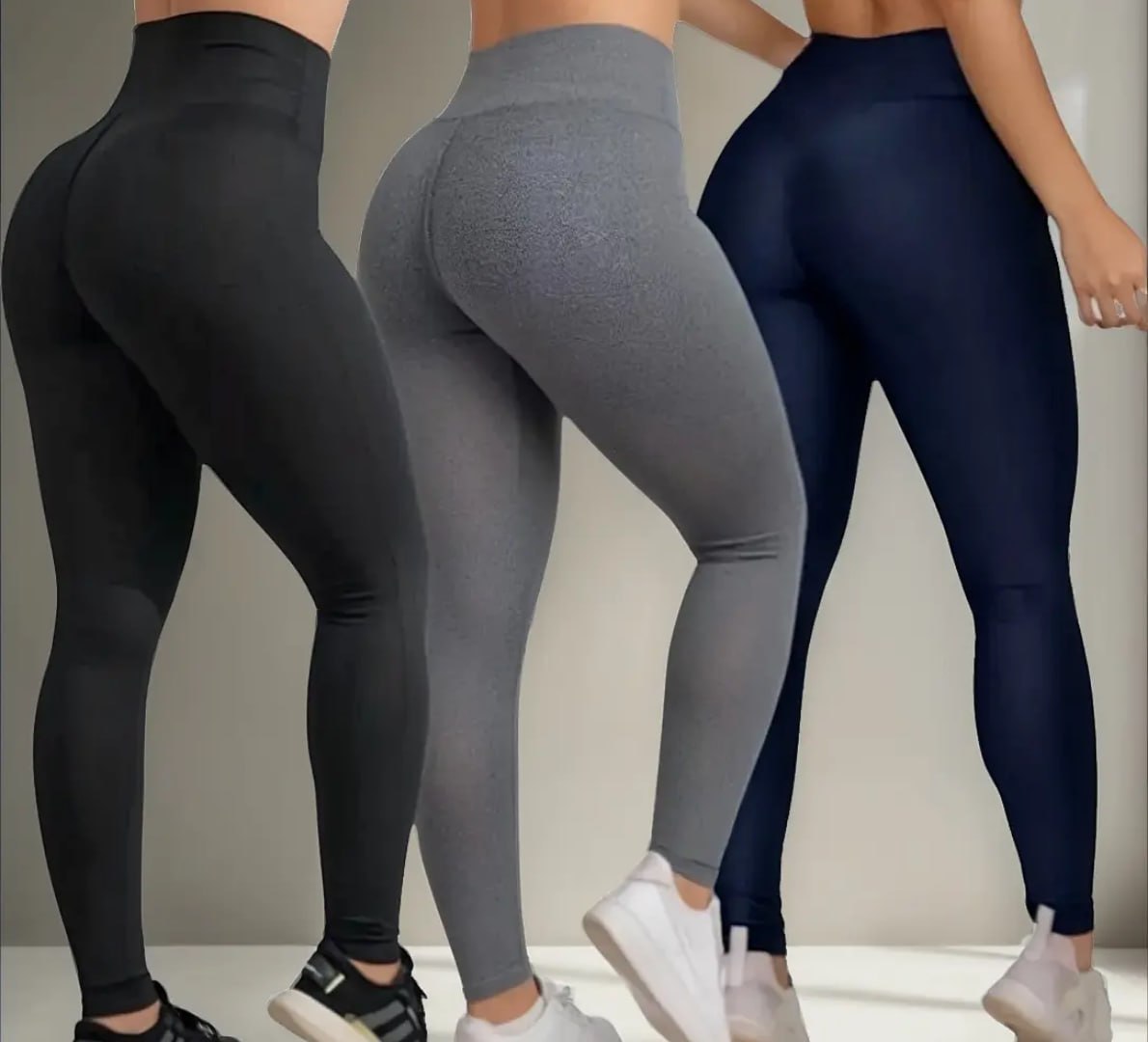 👖 Kit 3 Calças Legging Grossa Cós Alto