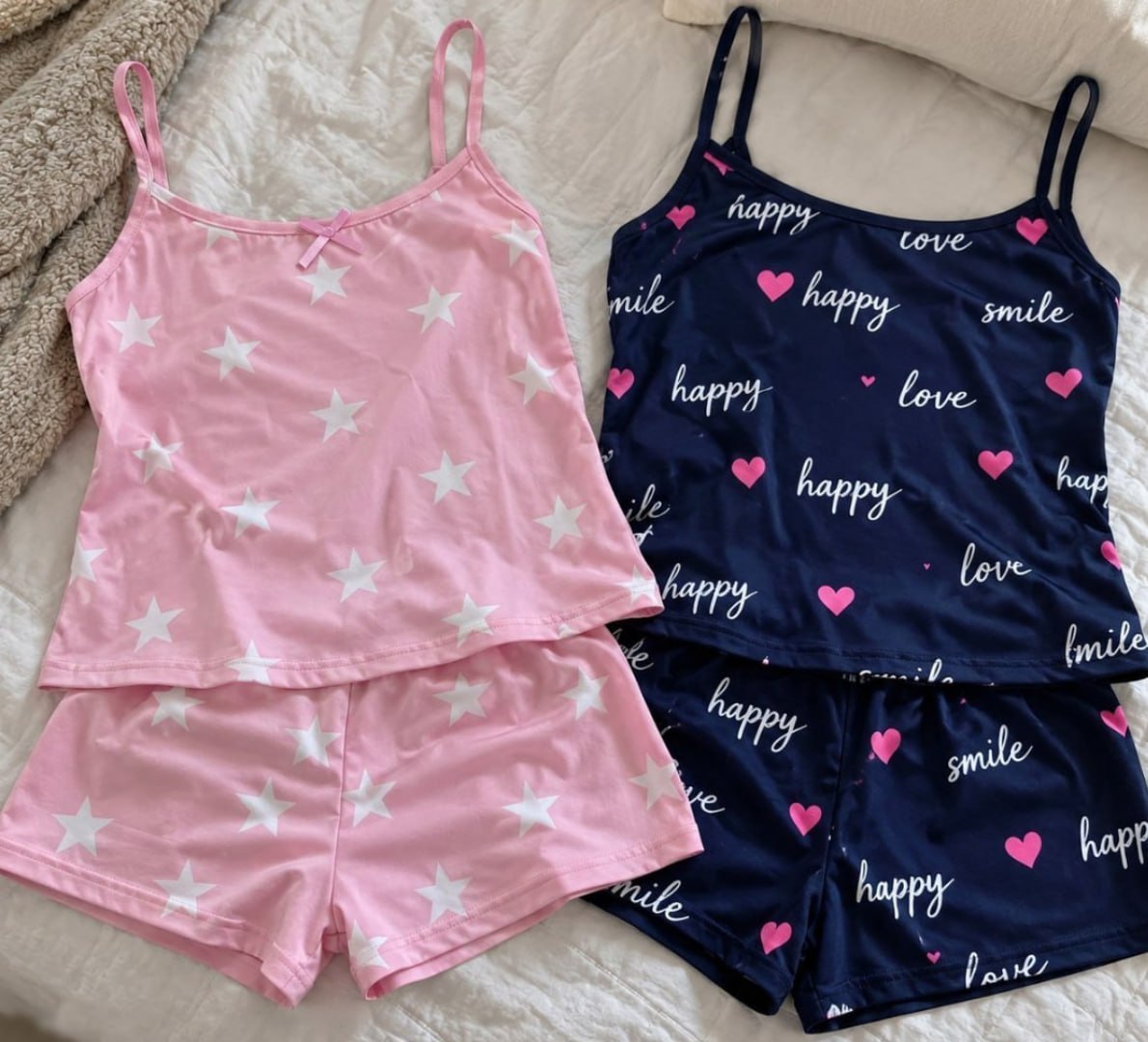 😴 Kit 4 Peças (2 Conjuntos) Pijama Baby Doll