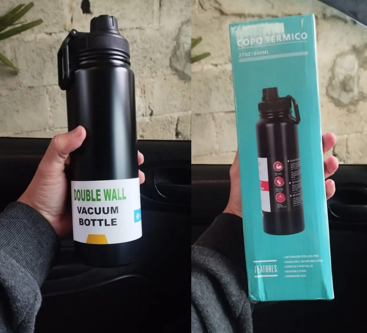 ✅ Garrafa De Água Termica 800ml