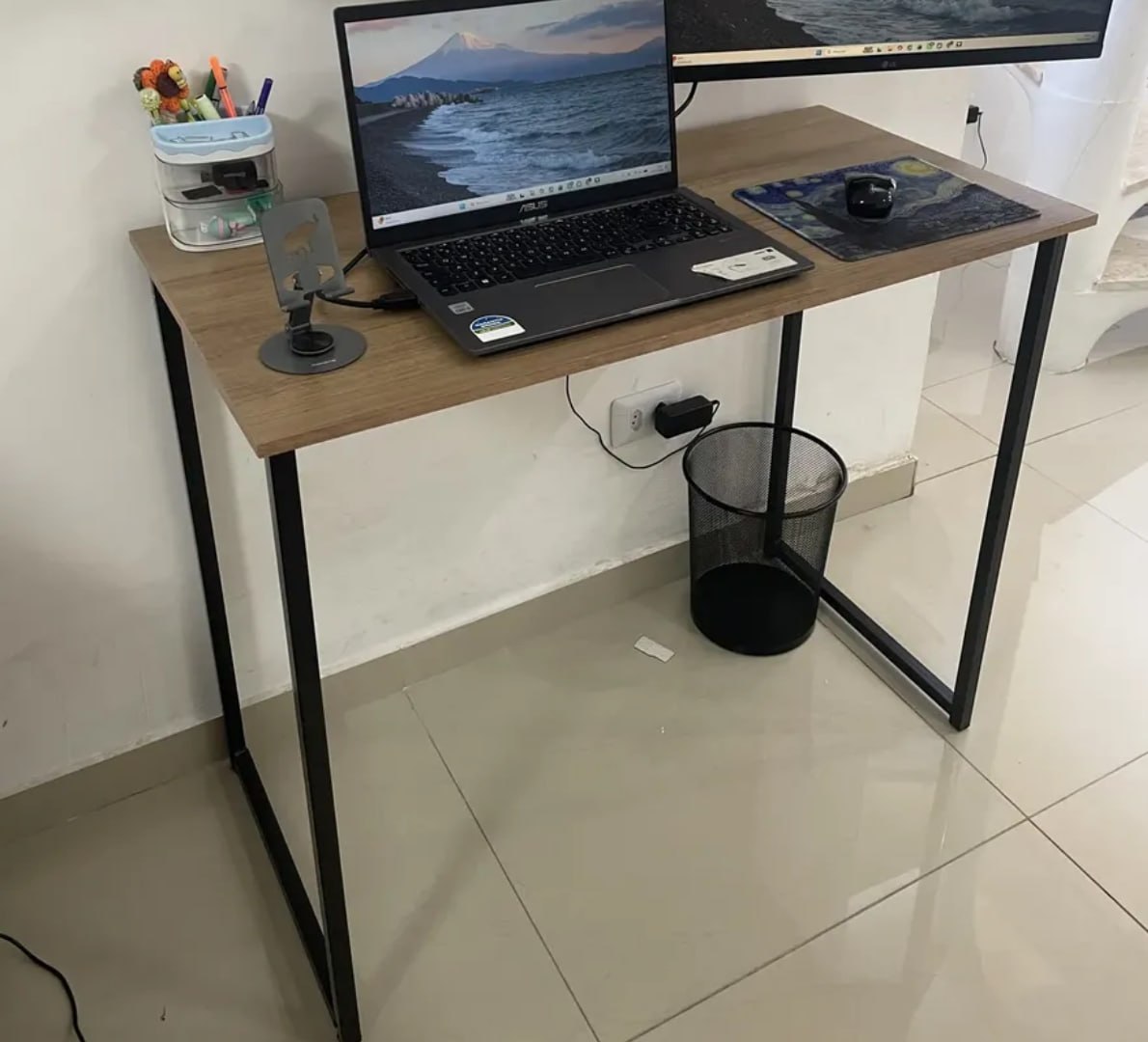 ✅ Escrivaninha Industrial 90cm Aço MDF