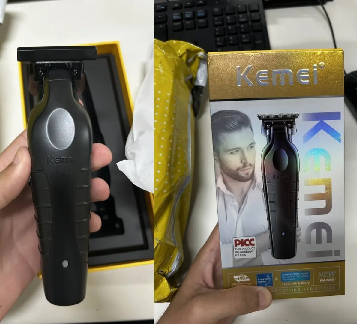 🪒 Máquina De Acabamento Profissional Kemei Km-2299 Bivolt