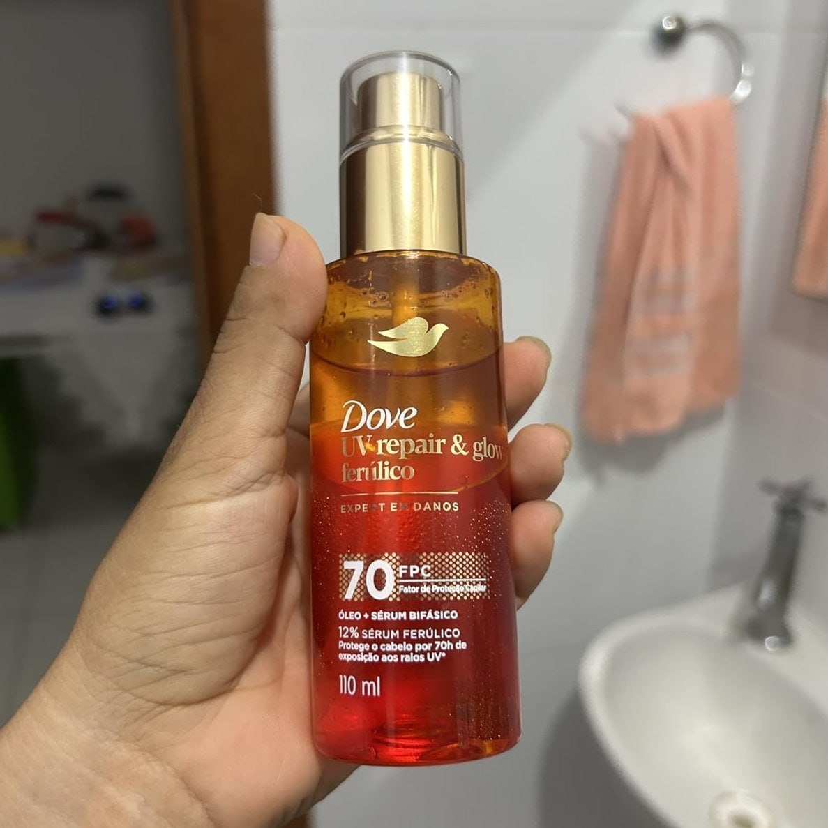 🧴 Dove Óleo e Sérum Bifásico UV Repair & Glow + Ferúlico 110ml