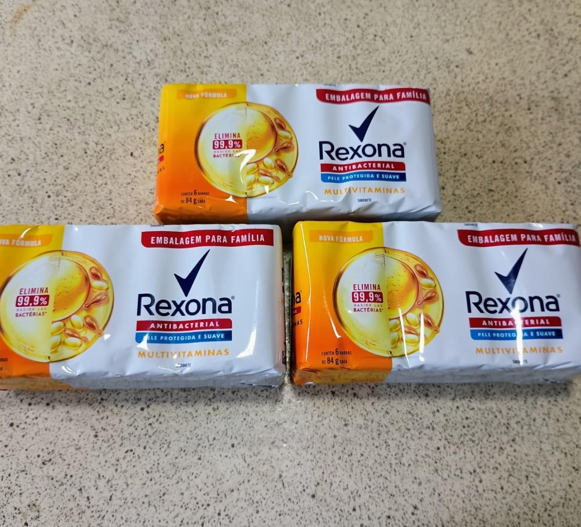 🧼 2x Rexona Sabonete Em Barra Multivitaminas 84g - 6 unidades