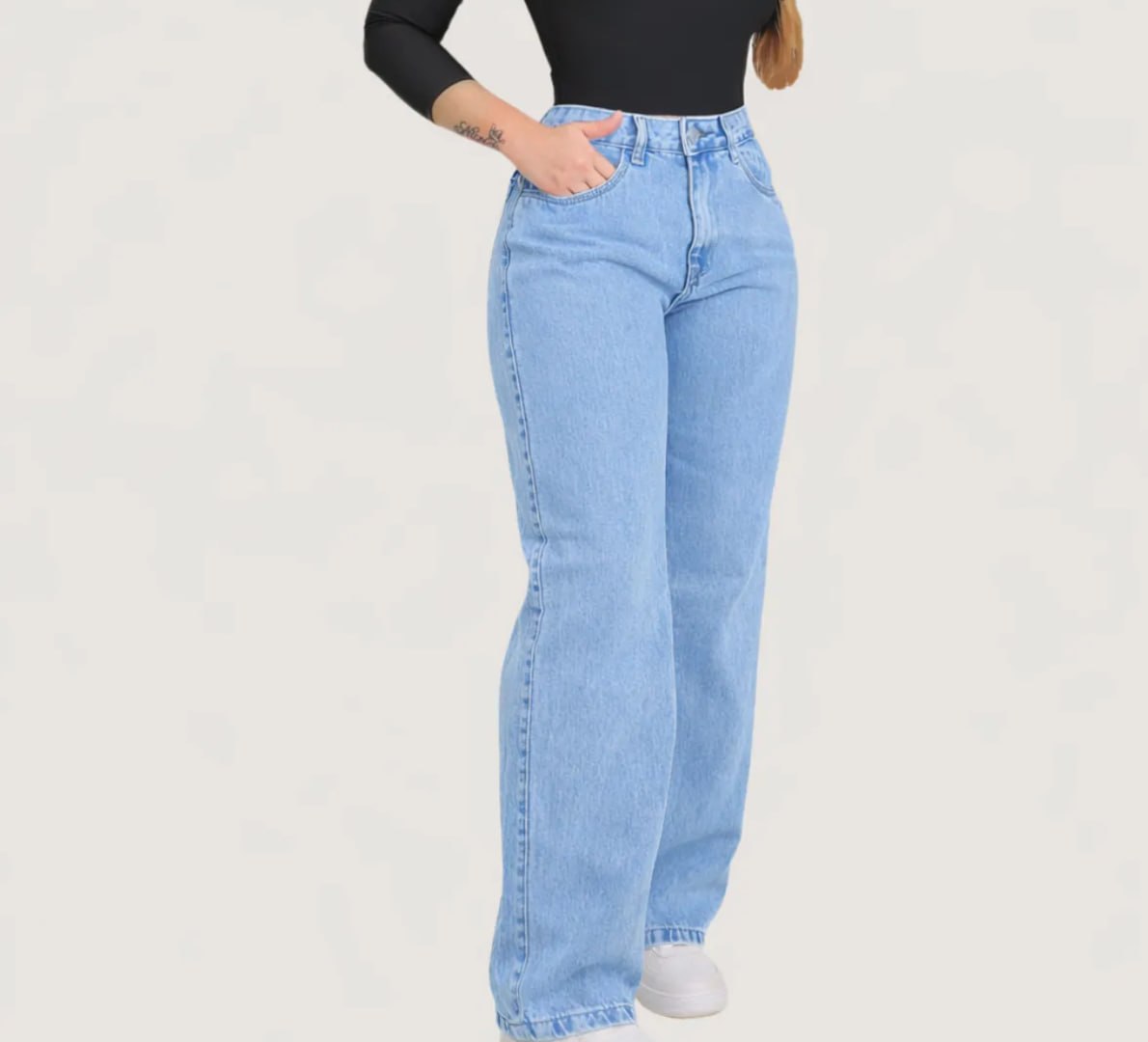 👖 Calça Wide Leg Jeans Pantalona