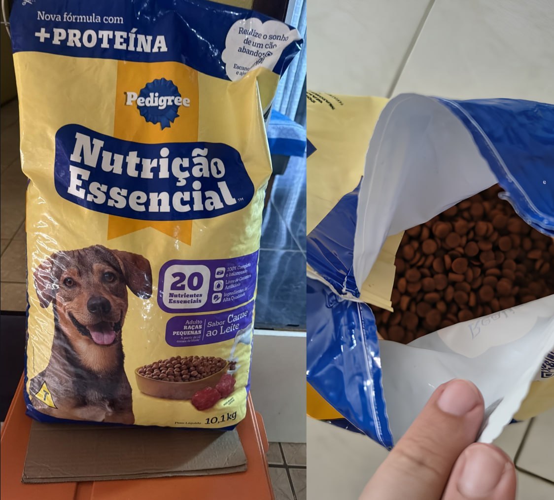š¶ Ração Pedigree Nutrição Essencial Carne Ao Leite Para CĆ£es Adultos, 10.1 Kg